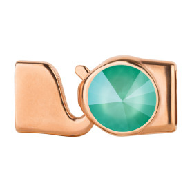 Hakenverschluss mit Rivoli 12mm Crystal Mint Green (ID...