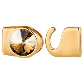 Haaksluiting met Rivoli 12mm Crystal Golden Shadow (ID...