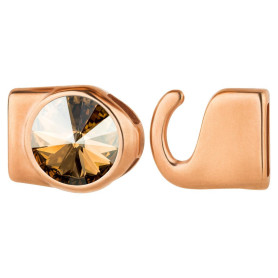 Haaksluiting met Rivoli 12mm Crystal Golden Shadow (ID...