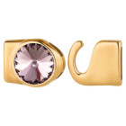 Cierre de gancho con Rivoli 12mm Light Amethyst (ID 10x2) dorado 24K chapado en oro