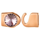 Cierre de gancho con Rivoli 12mm Light Amethyst (ID 10x2) oro rosa 24K chapado en oro rosa