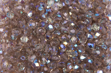 Vuurgepolijste glaskralen Grey AB 4mm