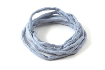 Hand dyed Habotai silk ribbon Ice Blue ø3mm