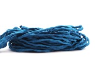 Handgefärbtes Habotai-Seidenband Blaugrün ø3mm