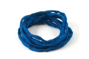 Handgefärbtes Habotai-Seidenband Marineblau ø3mm
