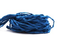 Ruban de soie Habotai teint à la main Bleu marine ø3mm