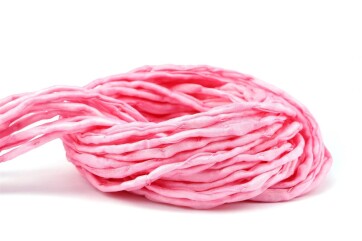 Hand dyed Habotai silk ribbon Light Pink ø3mm