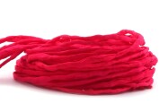 Hand dyed Habotai silk ribbon Red ø3mm