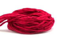 Hand dyed Habotai silk ribbon Cherry Red ø3mm