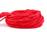 Hand dyed Habotai silk ribbon Light Red ø3mm
