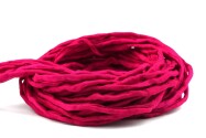 Hand dyed Habotai silk ribbon Raspberry ø3mm