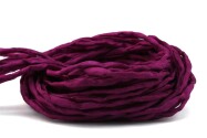 Hand-dyed Habotai silk ribbon Amethyst ø3mm