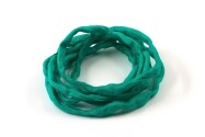 Hand dyed Habotai silk ribbon Green ø3mm