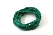 Hand dyed Habotai silk ribbon Fir Green ø3mm