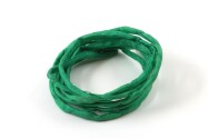 Hand dyed Habotai silk ribbon Leaf Green ø3mm