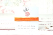 Hand dyed Habotai silk ribbon Tangerine ø3mm