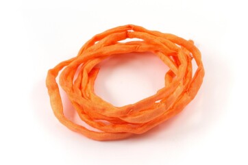 Ruban de soie Habotai teint à la main Orange...