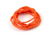Hand dyed Habotai silk ribbon Dark Orange ø3mm