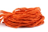 Hand dyed Habotai silk ribbon Dark Orange ø3mm