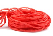Hand dyed Habotai silk ribbon Salmon Orange ø3mm
