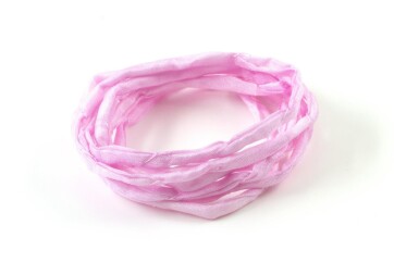 Handgefärbtes Habotai-Seidenband Rosé ø3mm