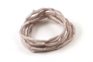 Hand dyed Habotai silk ribbon Taupe ø3mm