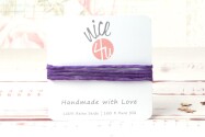 Ruban de soie Habotai teint à la main Violet Purple ø3mm