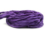 Ruban de soie Habotai teint à la main Violet Purple ø3mm