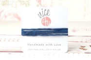 Hand dyed Habotai silk ribbon Gentian Blue ø3mm