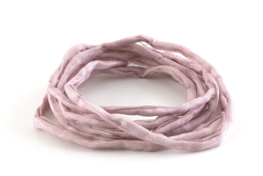 Hand dyed Habotai silk ribbon Victorian Mauve ø3mm