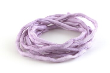 Hand dyed Habotai silk ribbon Rose Purple ø3mm
