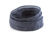 Handmade Habotai silk ribbon Dark Grey 20mm wide