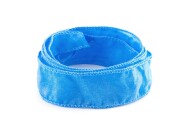 Handgefertigtes Habotai-Seidenband Lichtblau 20mm breit