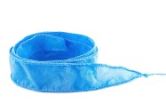 Handgefertigtes Habotai-Seidenband Lichtblau 20mm breit