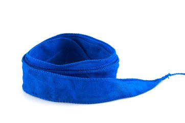 Handmade Habotai silk ribbon Ultramarine Blue 20mm wide
