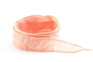 Handgemaakt Habotai zijden lint Huidskleur 20mm breed