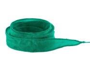 Handmade Habotai silk ribbon Green 20mm wide
