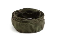 Ruban de soie Habotai fait main Olive 20mm de large