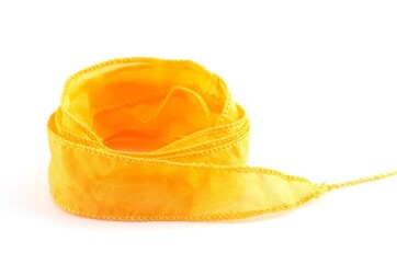 Handmade Habotai silk ribbon Sunny Yellow 20mm wide