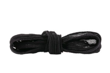 Handgefertigtes Seidenband Crinkle Crêpe Schwarz 20mm breit
