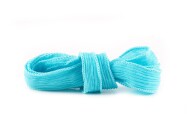 Handgefertigtes Seidenband Crinkle Crêpe Karibikblau 20mm breit