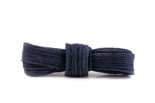 Handmade silk ribbon Crinkle Crêpe Midnight Blue 20mm wide