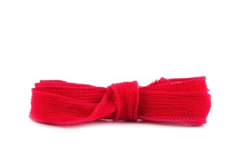 Handmade silk ribbon Crinkle Crêpe Christmas Red 20mm wide