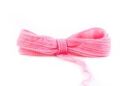 Handgefertigtes Seidenband Crinkle Crêpe Rosa 20mm breit