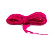 Handgefertigtes Seidenband Crinkle Crêpe Fuchsia 20mm breit