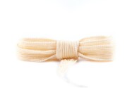 Handmade silk ribbon Crinkle Crêpe Cream 20mm wide
