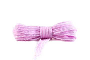 Handmade silk ribbon Crinkle Crêpe Rose 20mm wide