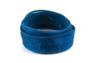 Handmade Crêpe Satin silk ribbon Blue Green 20mm wide