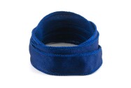 Handgefertigtes Crêpe Satin Seidenband Royalblau 20mm breit