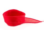 Handmade Crêpe Satin silk ribbon Chimney Red 20mm wide